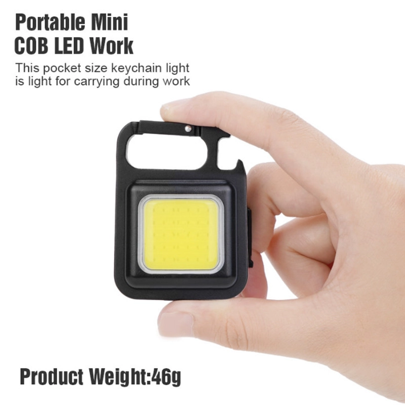 Product image KAHASIL - Lampu Senter LED COB Portable USB Gantungan Kunci Mini Kecil Keychain Camping KMJ204 BAHAN PLASTIK all variant